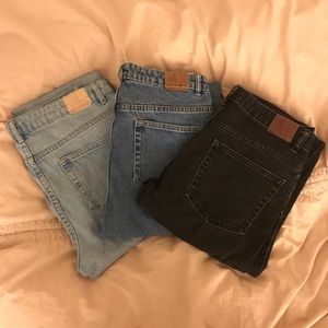 3 pairs of Zara Mom Jeans
